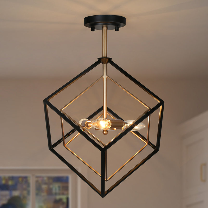 Plafonnier semi-encastré 3 lumières 15 po