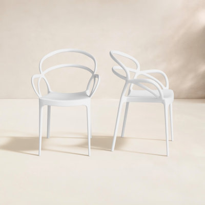 Farrah Stacking Patio Dining Armchair