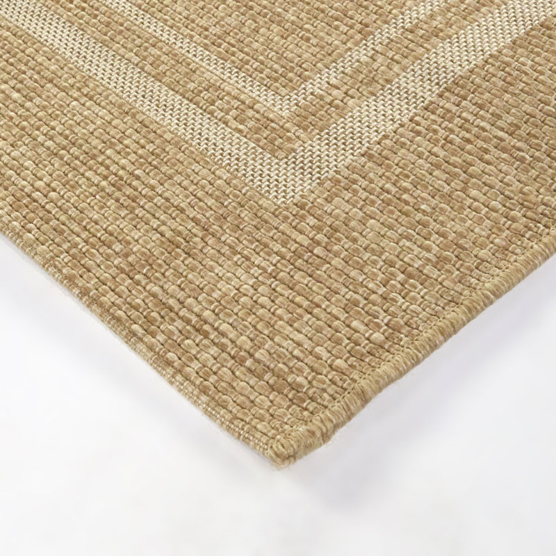 Tapis intérieur / extérieur crème Atong, Rectangle 7 pi 10 po x 10 pi