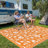 Floral Outdoor Rug Patio Waterproof Foldable Reversible Plastic Straw Rug for RV Camping, Picnic, Beach, Balcony, Deck & Garden-1863580676-1863580673