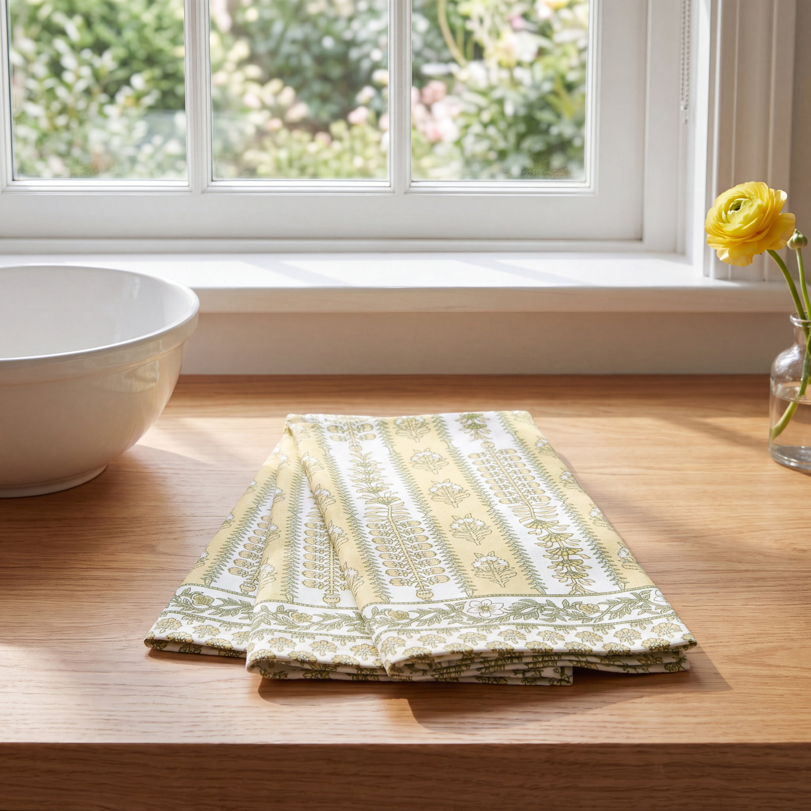 Charlemont Cotton Tea Towel, Pistache