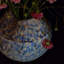 Vase de jardin décoratif bleu en céramique peint à la main Monet