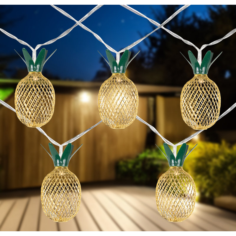 Battery Operated Warm White LED Pineapple String Lights