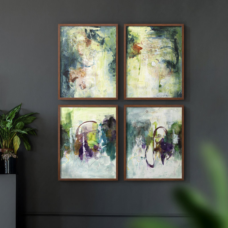 «Canary Pop I», 4 pièces sur papier, Noir, H 14 po x l 44 po