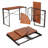 Aleksander Foldable Modular L-Shaped Steel Computer Desk-1282481106