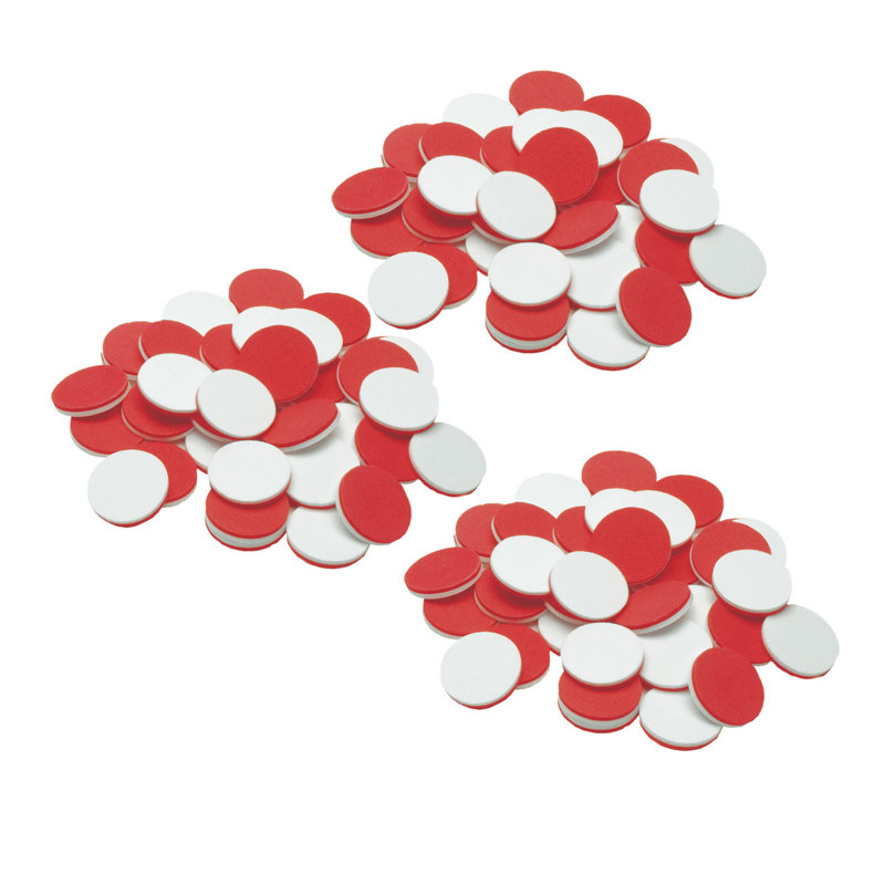 Ensemble de comptoirs bicolores d'apprentissage en mousse - 200 par ensemble - 3 ensembles