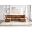 Canapé d'angle modulaire 6 places avec méridienne, forme en U, rangement, tissu doux et confortable, respirant, design personnalisable, mousse haute densité, structure facile à monter
