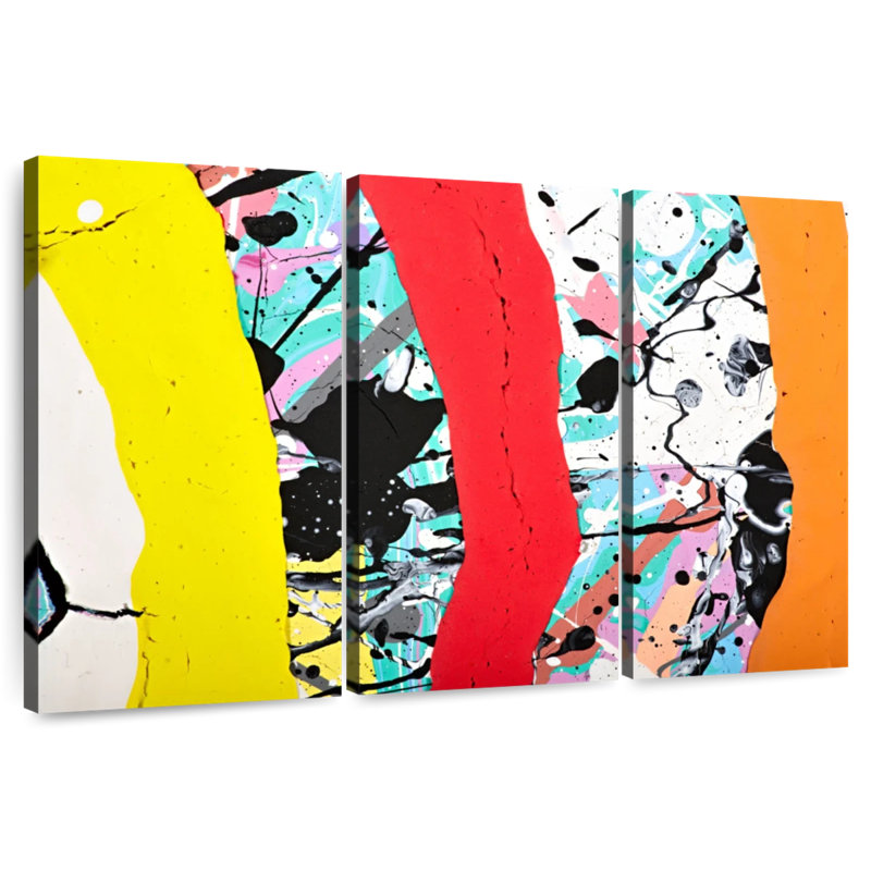 Avery Abstract Splatter, H 36 po x l 57 po