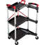 Stalwart Collapsible Cart - Portable and Lightweight Folding Service Cart - Multi Use Foldable Cart with Wheels