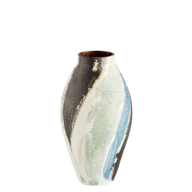 Seabrook Handmade Ceramic / Porcelain Table Vase, 11.5" H x 6.75" W x 6.75" D