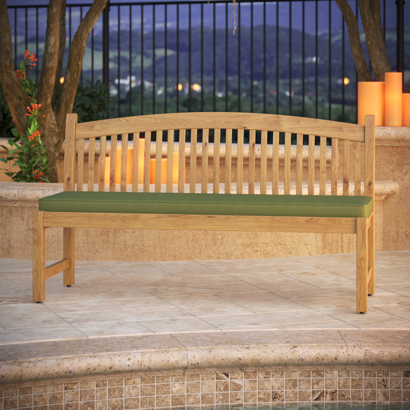 Indoor/Outdoor Sunbrella® Seat Cushion, 44" W x 18" D, Spectrum Cilantro Sunbrella® Plainweave