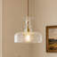 Luminaire suspendu en forme de dôme en verre transparent à 1 lumière