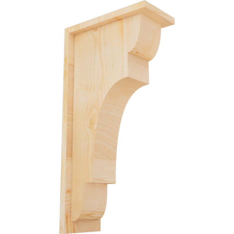 New Brighton Corbel avec plaque arrière, H 24 po x l 6 po x P 12 po, Sapin de Douglas, Sciage brut