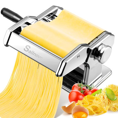 Brayden Studio Brainna Manual Pasta Maker with 9 adjustable thickness settings