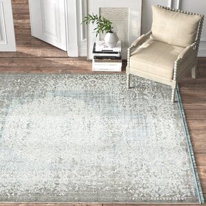 Teadora Gray/Light Blue/Ivory Area Rug