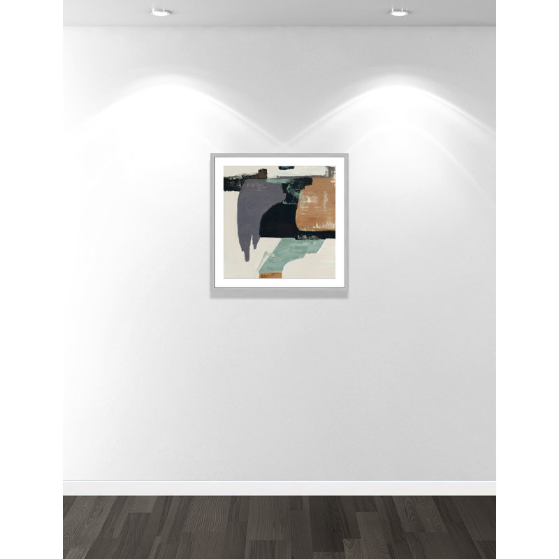 «Bold Divisions I Print» par Jacob Q, 27.5'' W x 27.5'' H, Matted Print, Matte Silver