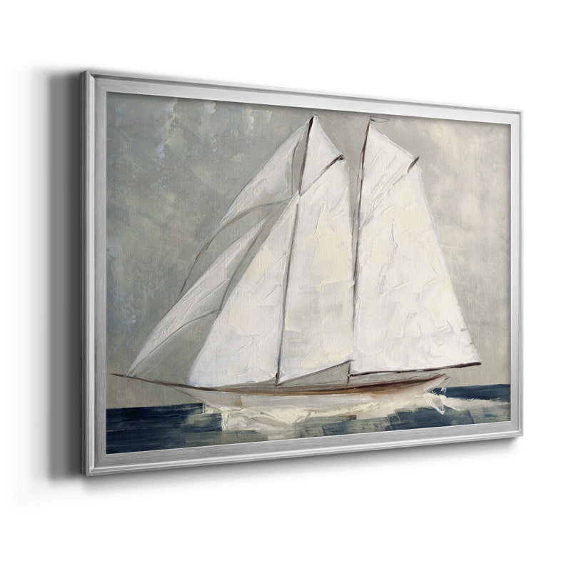 " Setting Sail ", 30.5" H x 42.5" W x 1" D, Silver