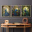 Peacock Series L -Set de 3 estampes numériques giclées -Prêt à accrocher-107299458-107299454
