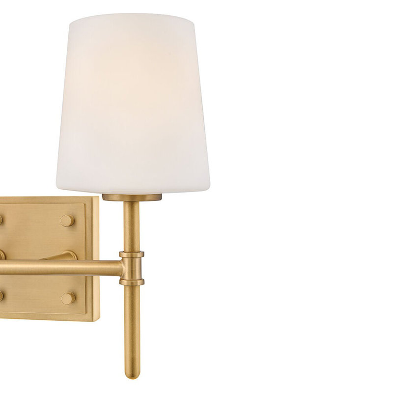 Saunders 2 - Light Bath Sconce, Lacquered Brass