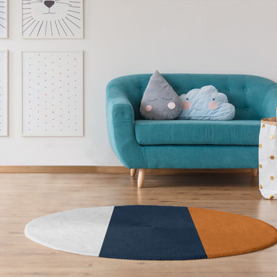 Tapis bleu/orange area