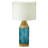 26"H Ajami Palm Leaf Glass Design and Mango Wood Table Lamp-1533248094