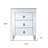 26" Silver End Table With Three Drawers
