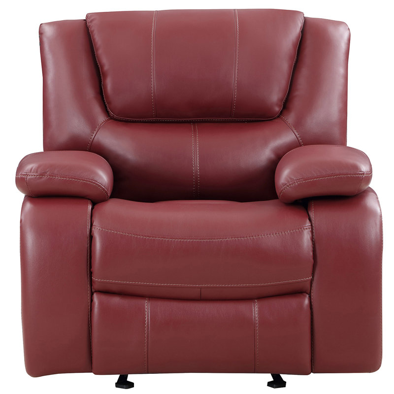 Fauteuil inclinable et oscillant rouge Elodie, Rouge