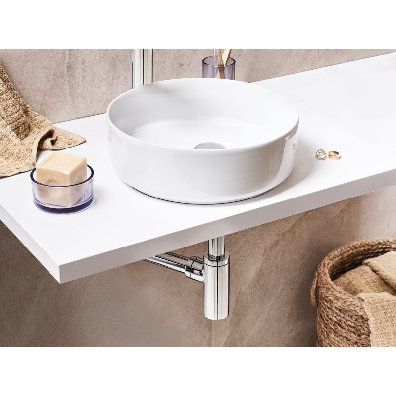Basin Bottle Trap with Click Clack Waste Silver MAFREDI, Chrome