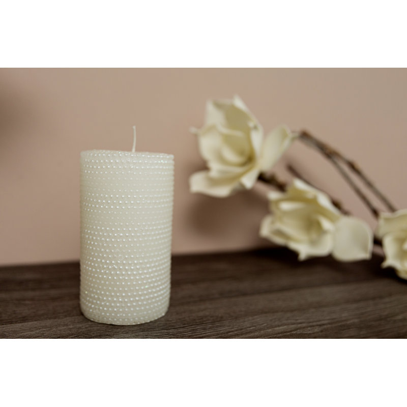 Unscented Pillar Candle, 14cm H x 8cm W x 8cm D