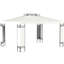 Pavillon de jardin 10 pi x 13 pi, double toit blanc crème - pour le jardin, la pelouse, la terrasse, idéal pour la terrasse