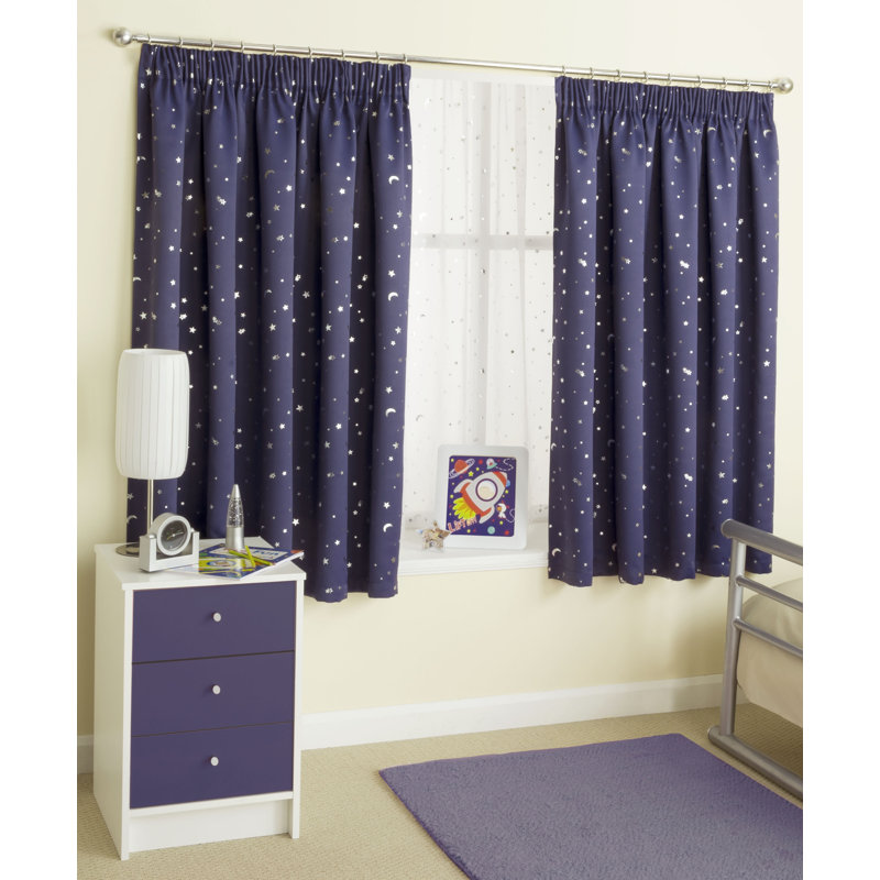 Chrystin Room Darkening Curtain Pair, Pink, 168 W x 229 D cm