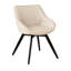 Table de salle à manger moderne de 63 po de style industriel moderne avec pieds en métal noir, chaises ergonomiques à rebond haut, sièges confortables pour 8 personnes, rotation facile à nettoyer de style crème de couleur crème, 8-567143413-567143415-567143416