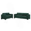 Deux pièces 2 + 3 places Canapé de salon de style moderne Canapé en tissu, canapé à accoudoirs carrés avec porte-gobelet, canapé de rangement, tissu d'ameublement en polyester-1100612990