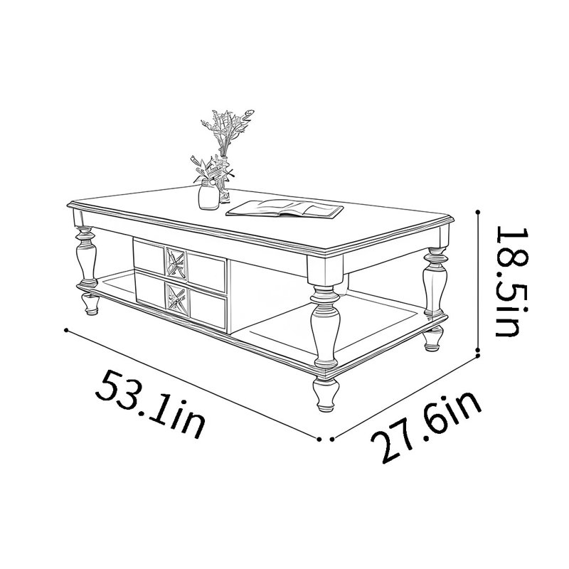 Table basse American Vintage