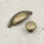 Antique Brass Shaker Style Cup Handle & Coordinating Knob-126282143