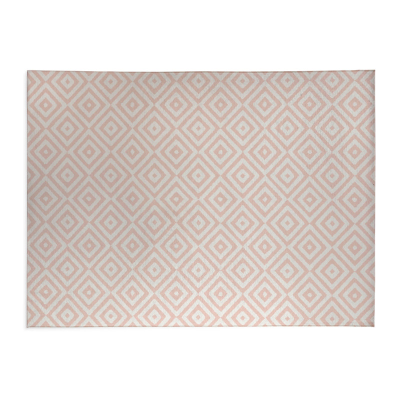 Ikat Eye Kids Play Mat, Pink, Rectangle 4' x 6'