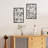 Three Piece Wall Decor With Floral Hollow Out Abstract Design, Black Rectangular Metal Frame, Crafted, 3D Visual Effect Cutting, 0.08 Inch Thickness, Pre - Fitted Holes For Easy Hanging, Ideal Home