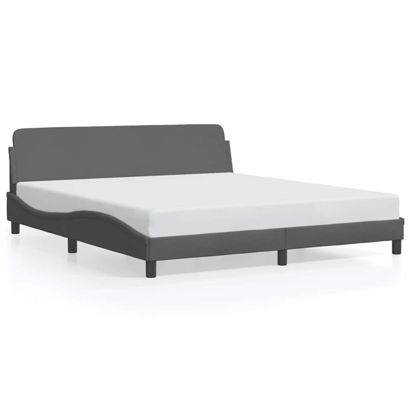 Structure de lit vidaXL gris foncé 152x203 cm, Grand, Gris foncé