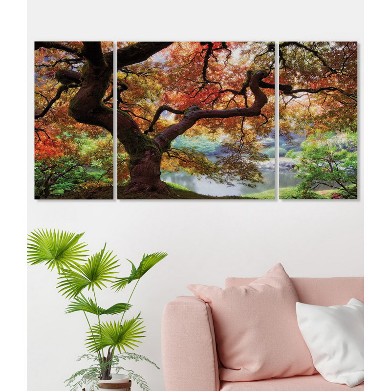 " Dreaming Of October " 3 - Pieces, 40" H x 80" W x 1.5" D