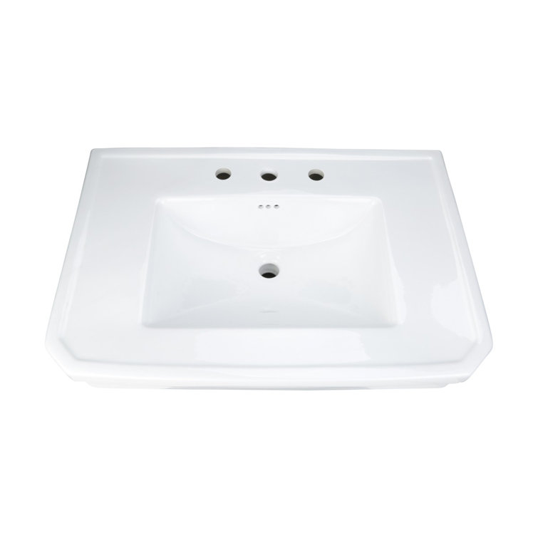 The Renovators Supply Inc. 21'' White Vitreous China Rectangular Bathroom Sink with Overflow