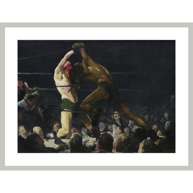 «Les deux membres de ce club» par George Wesley Bellows - impression giclée encadrée, 31.84" H x 41.5" W