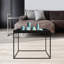 Petite table d'appoint en métal avec petite table d'appoint carrée pour l'extérieur et l'intérieur