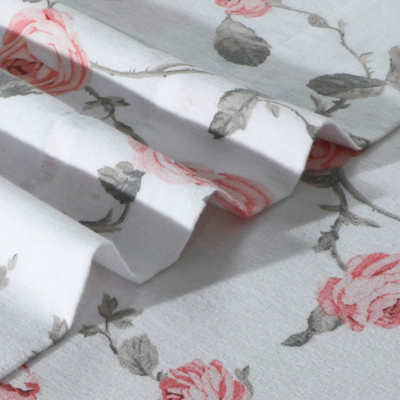  Ensemble de draps 100% flanelle Floral, Simple TG