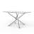 Modern Glass Dining Table Set For 4, 50" Rectangular Tempered Glass Dining Table With Velvet Upholstered Seats-116067014-116067009