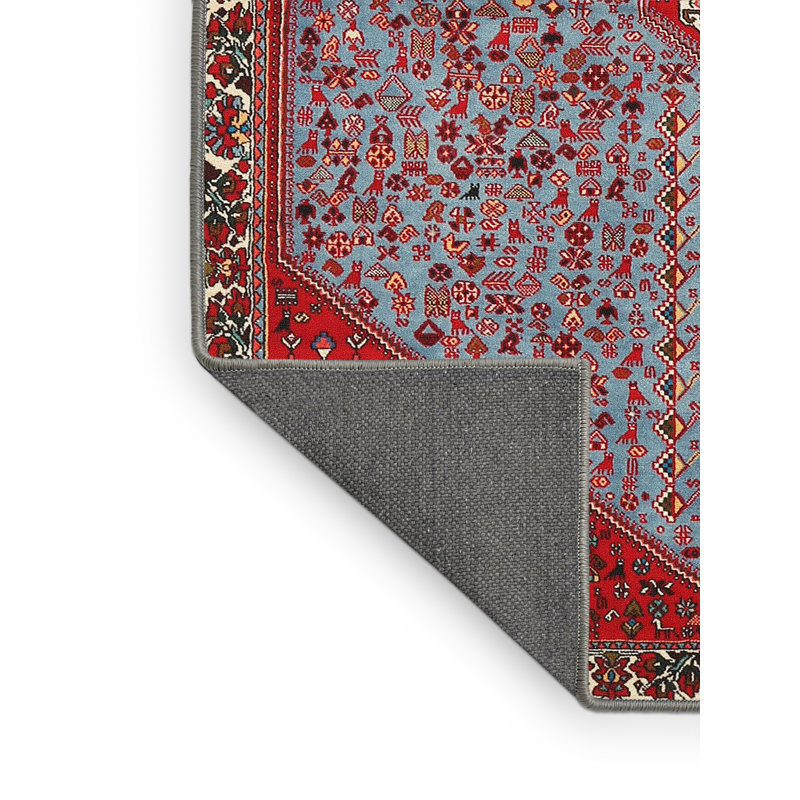Tapis bleu / rouge Southwestern, Rectangle 2 pi x 3 pi