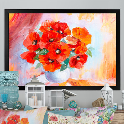 " Still Life Red Flowres Bouquet "