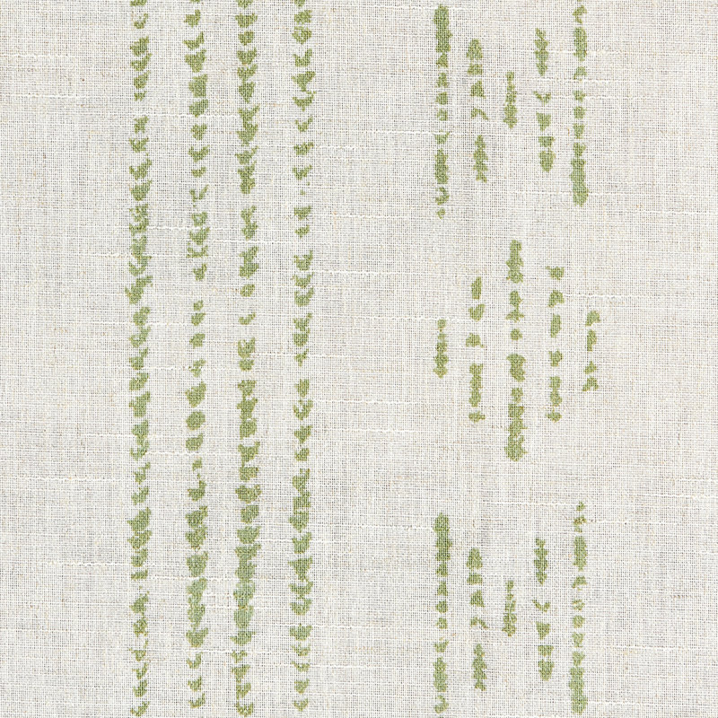 Linen Blend Semi-Sheer Rod Pocket Curtain Pair, 52" W x 63" L, Sage on Flax