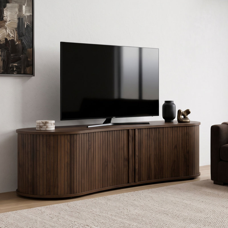 Flutoria Colluci Oval TV Unit, Royal Walnut
