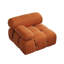 Chaise rembourrée en tissu de velours simple à un bras-121972245