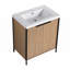 Meuble-lavabo autoportant avec lavabo en résine